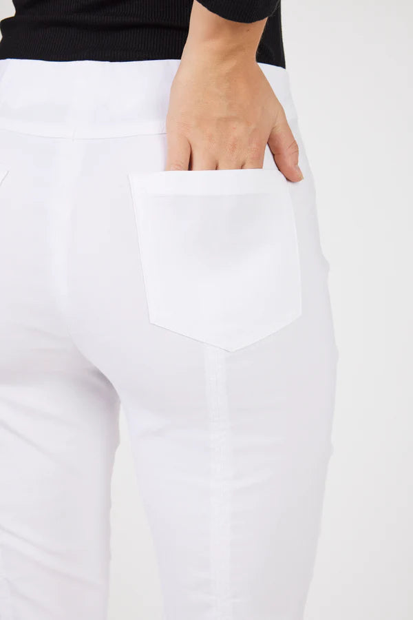 Robell Bella 7/8 trousers with Cuff Hem in Prue White 51568 10