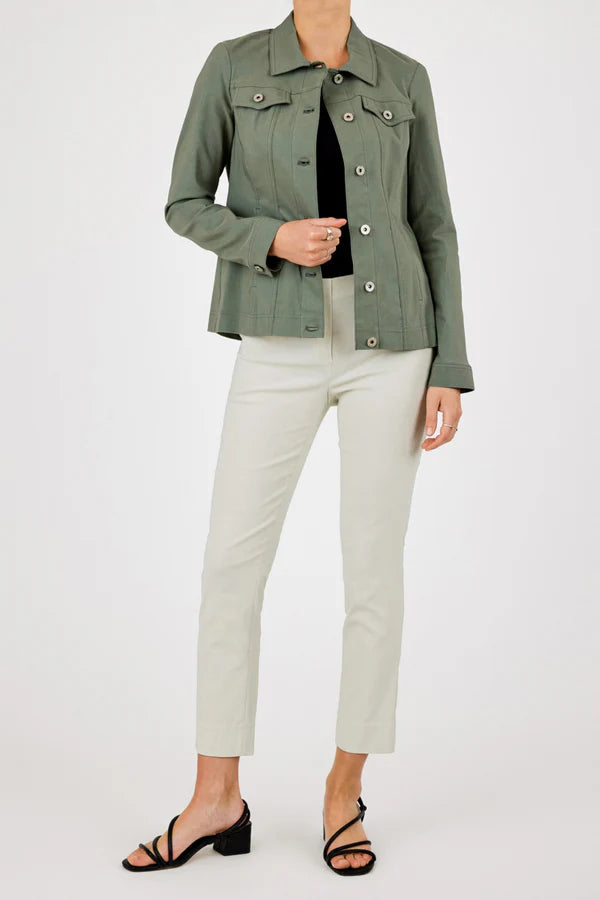 Robell Happy Jacket in Khaki Green 57609 881