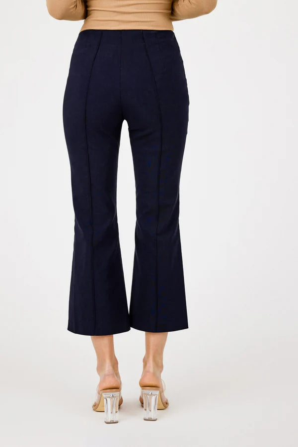 Robell Joella Stretch 7/8 Kick flare trousers in Black