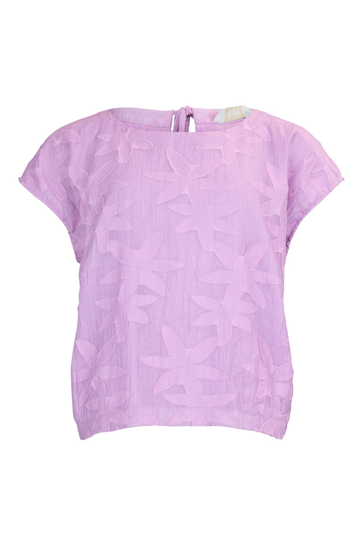 Noen Short Sleeve Flower top with 3d detail 84025