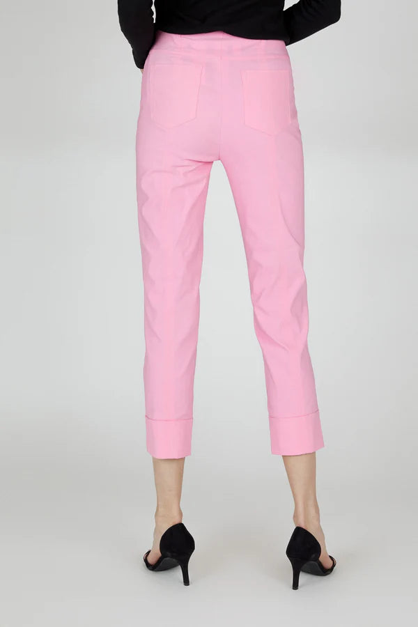 Robell Bella 7/8 trousers with cuff Hem in Baby Pink 51568 410