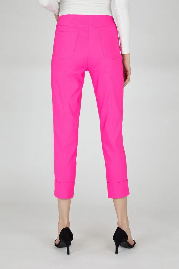 Robell Bella 7/8 Trousers with cuff hem in Hot pink 51568 433