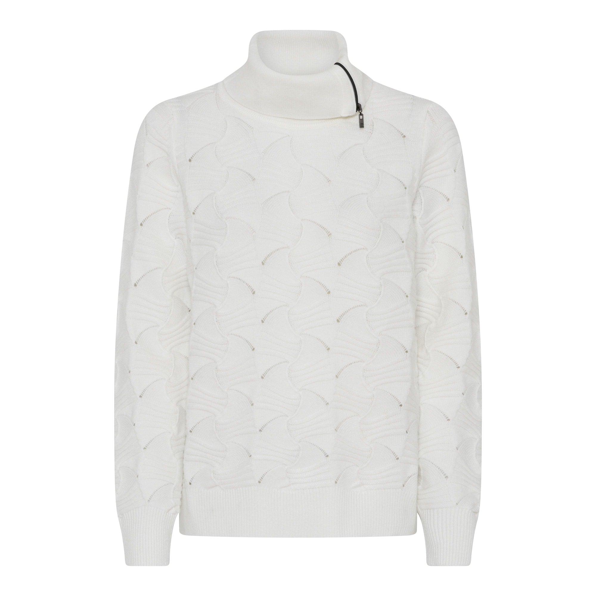 Micha textured jumper with open Zip neck detail 176 176