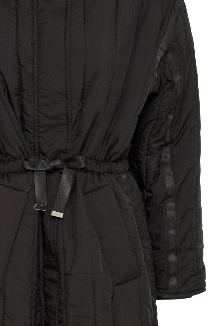 Fransa Long black Quilted Coat 20615637