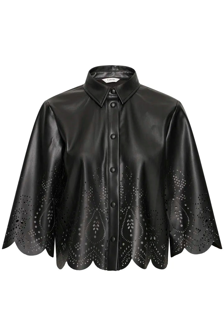 B Young Pu shirt/jacket with cut out detail 20818171