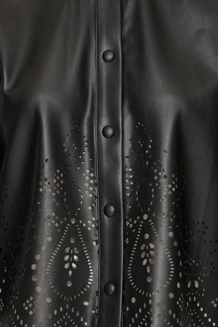 B Young Pu shirt/jacket with cut out detail 20818171