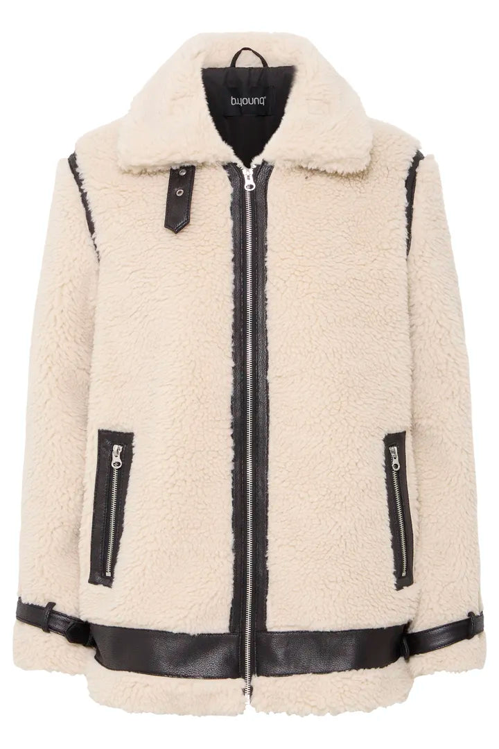 Byoung Shearling Jacket with black trim 20816104