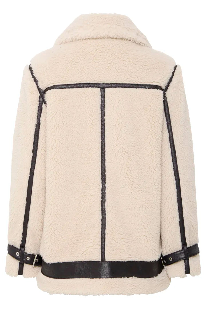 Byoung Shearling Jacket with black trim 20816104