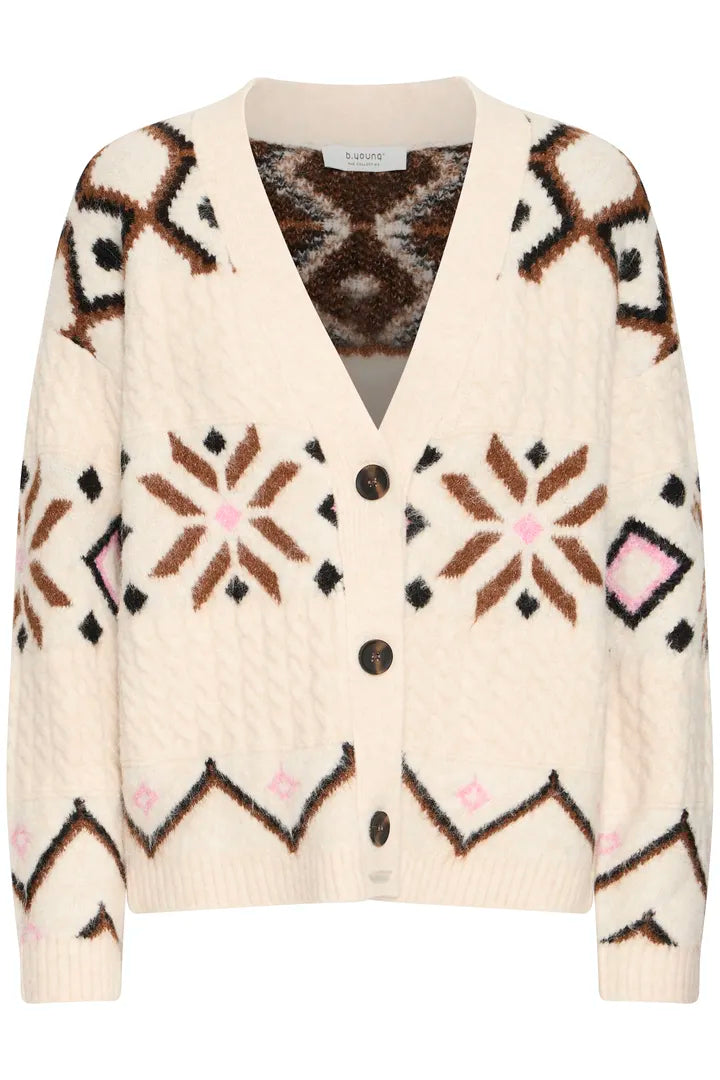 B young v neck Fair isle cardigan 20818198