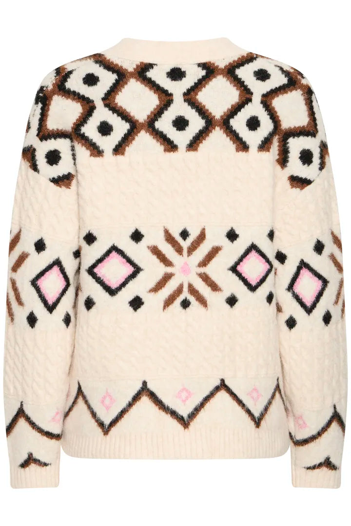B young v neck Fair isle cardigan 20818198