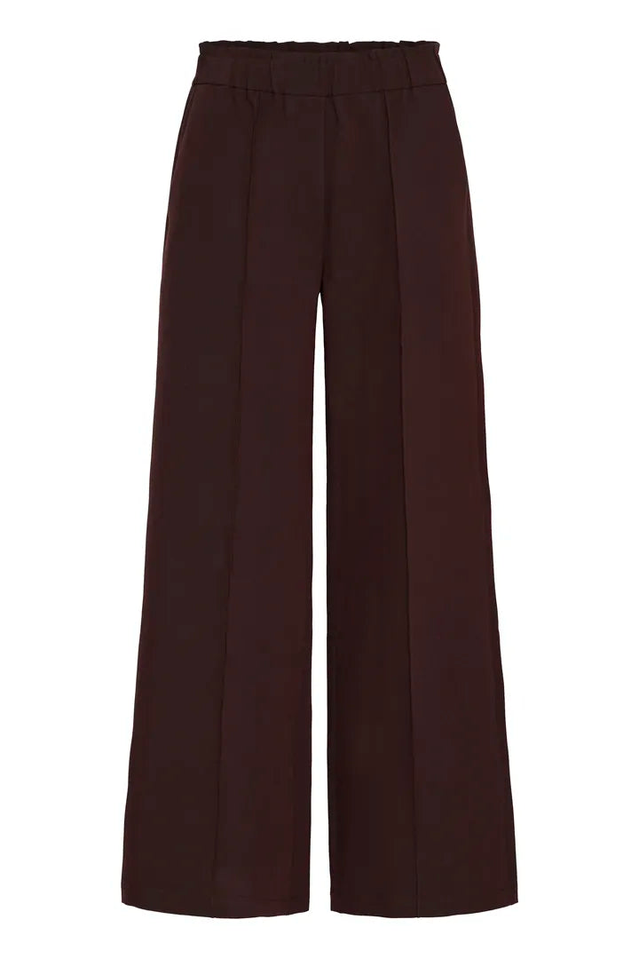 Fransa Wide Leg Smart Trousers in Fudge 20617264