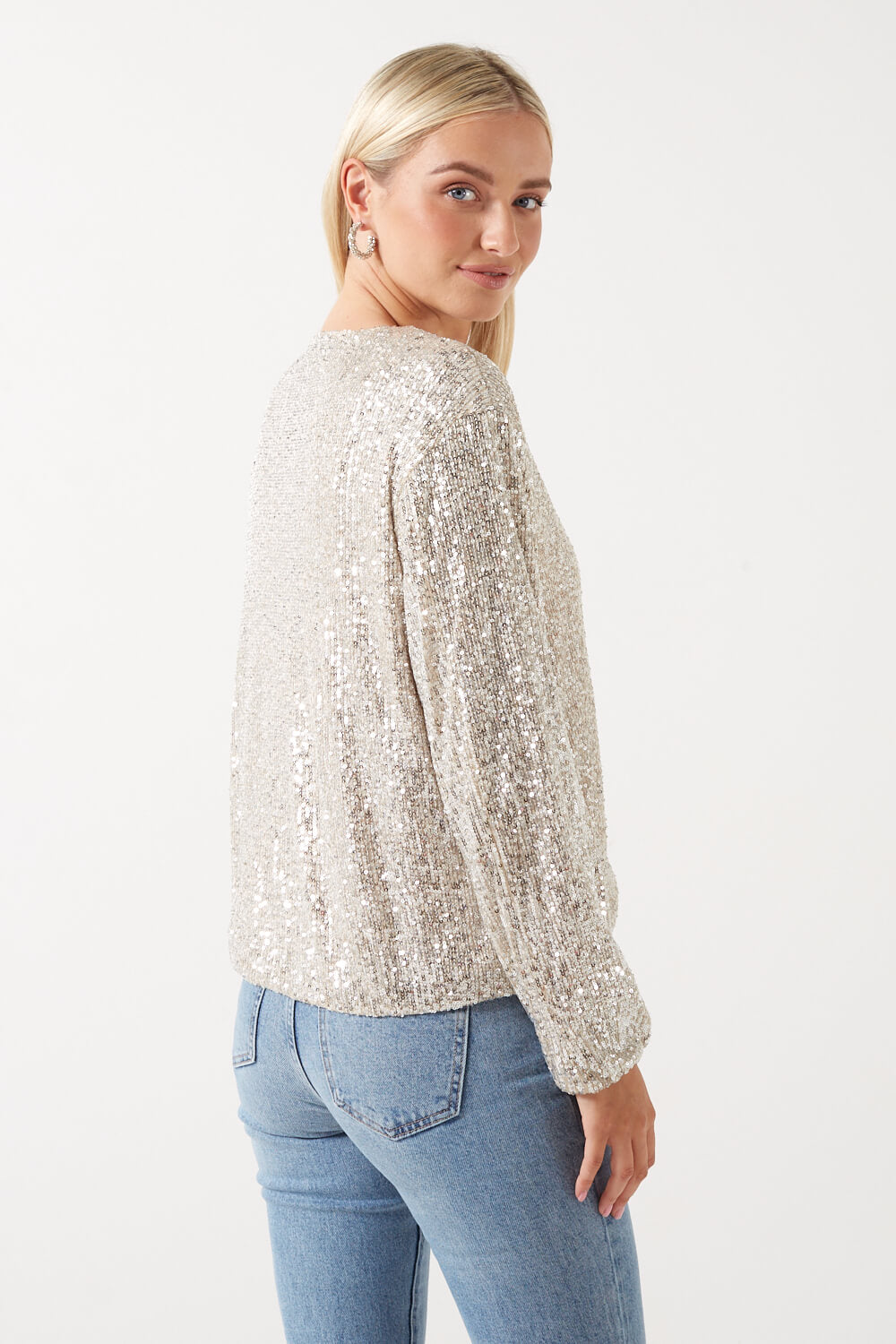 Luna Sequin Jacket Black Or Champagne