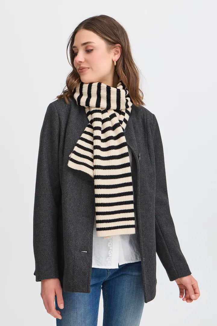 Fransa Long Knitted Scarf 220616064