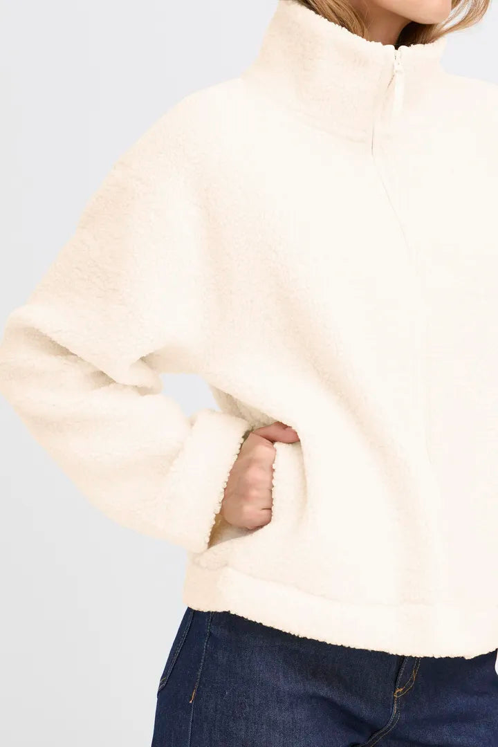 Fransa Suoersoft Teddy Fleece with full zip and pockets 20616166