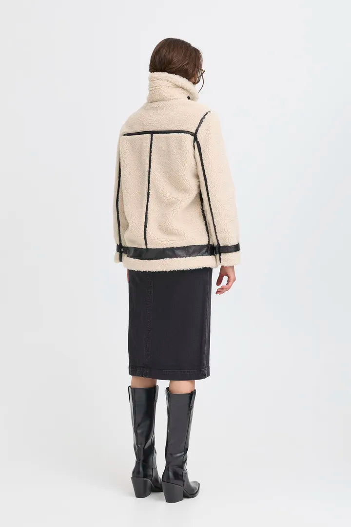 Byoung Shearling Jacket with black trim 20816104