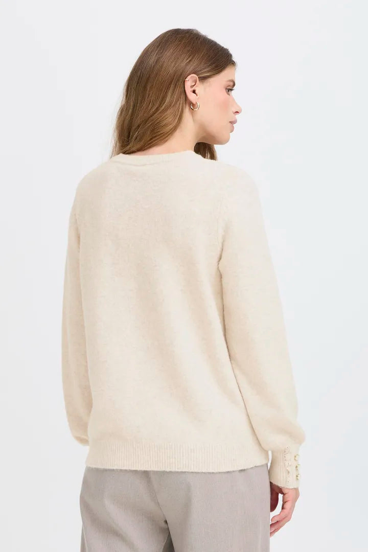 Fransa Ellen Knit Jumper with pretty lace detail 20617083