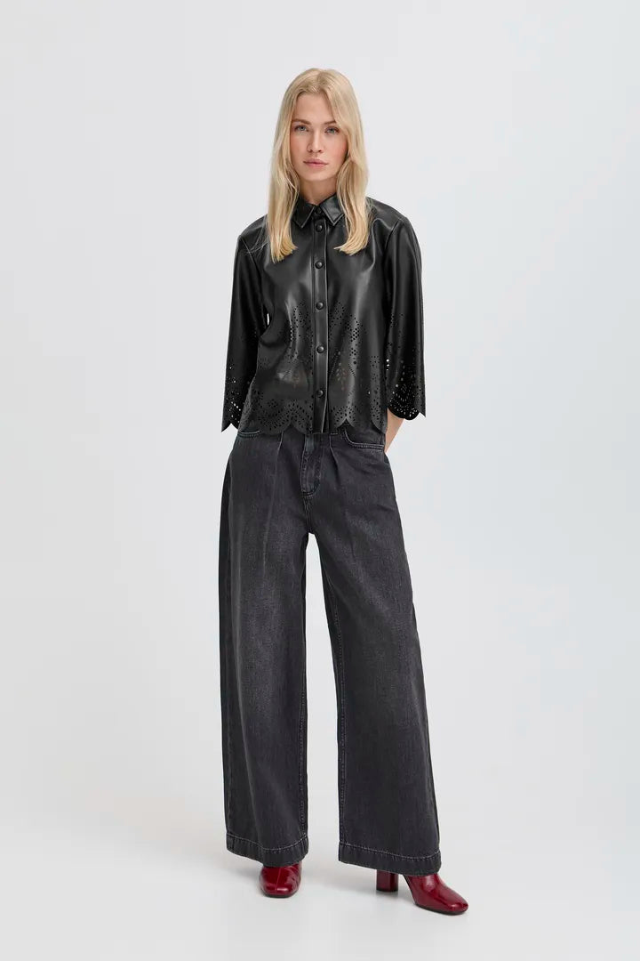 B Young Pu shirt/jacket with cut out detail 20818171