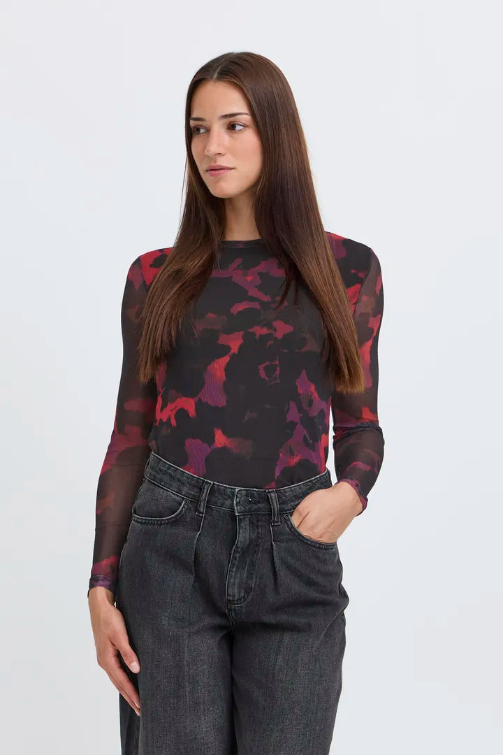 Fransa Paloma Mesh Top