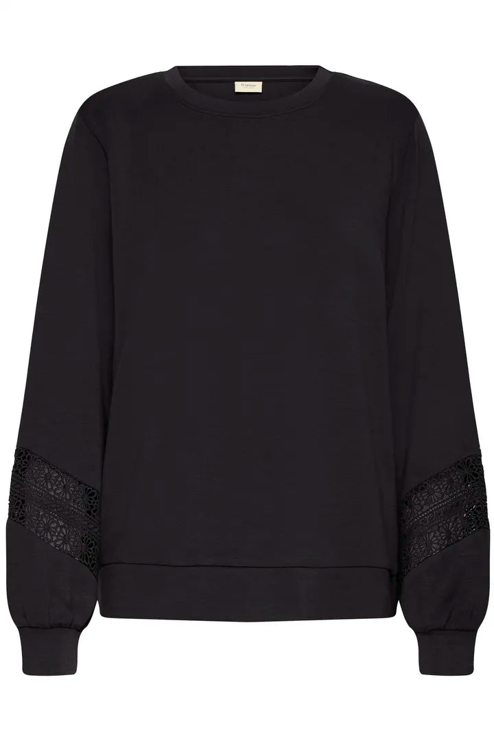 Fransa Aurora Cotten blend Sweatshirt with cut out arm details 20617209