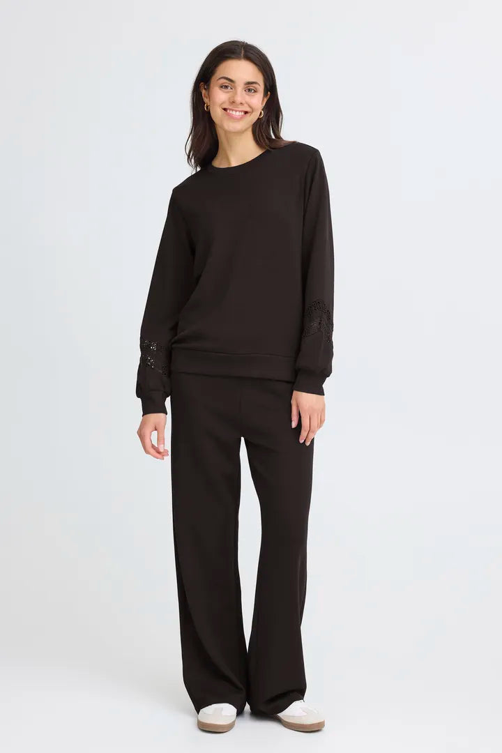 Fransa Aurora Cotten blend Sweatshirt with cut out arm details 20617209