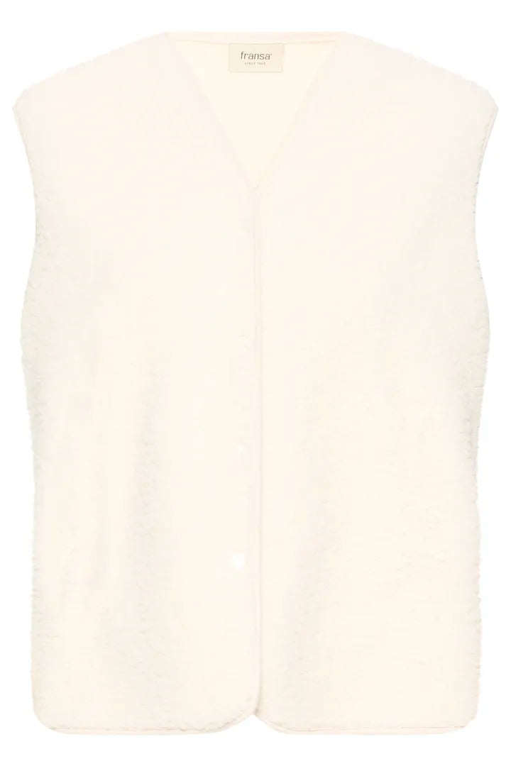 Fransa Teddy Fleece Gilet with pockets 20617286