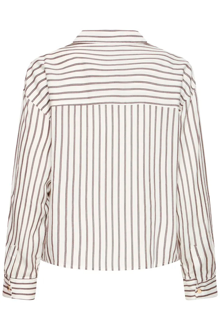 Fransa Top with Collar and Gold Button Detail. Fudge 20617097