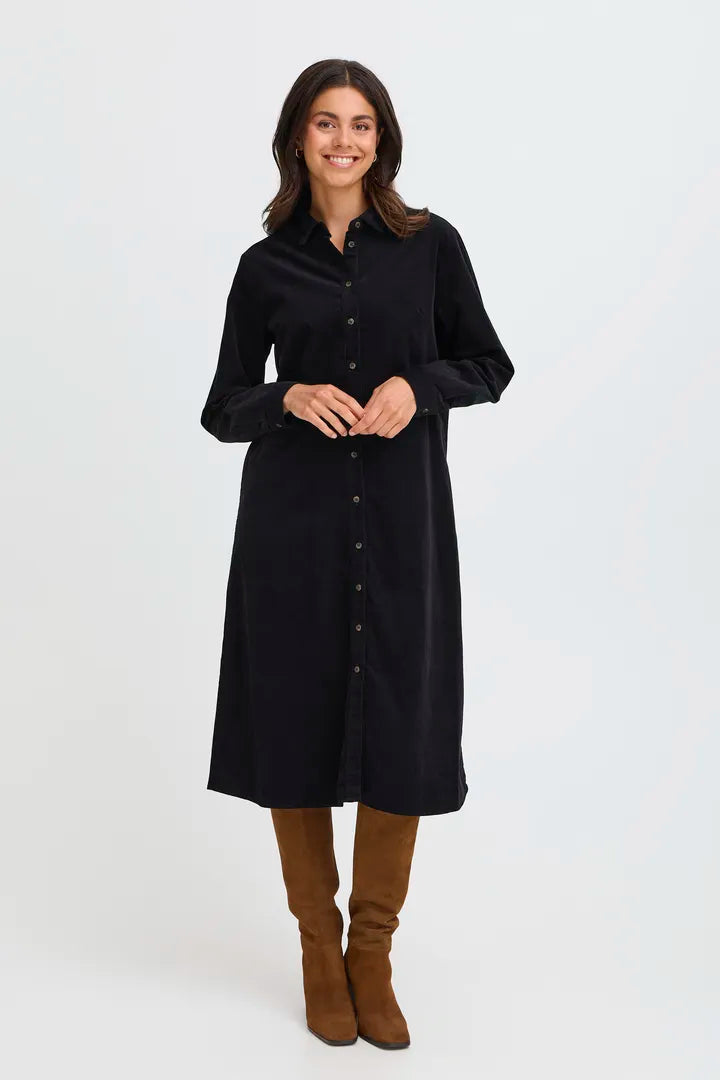 Fransa fine cord shirt dress. 20617012