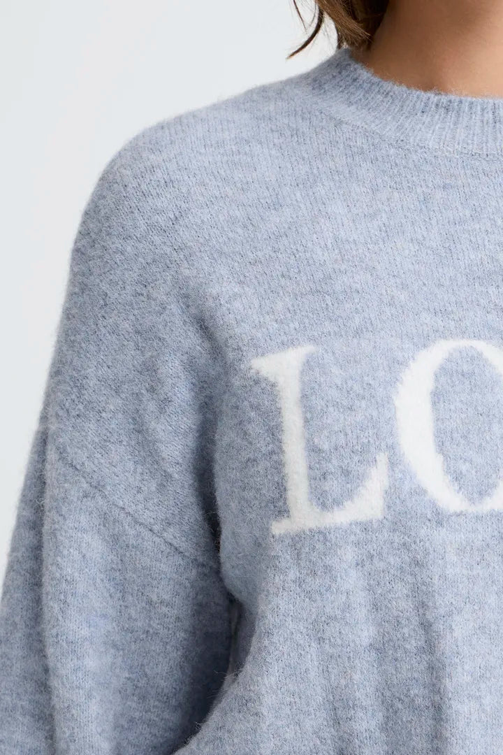 Fransa Baby blue jumper with Love Logo