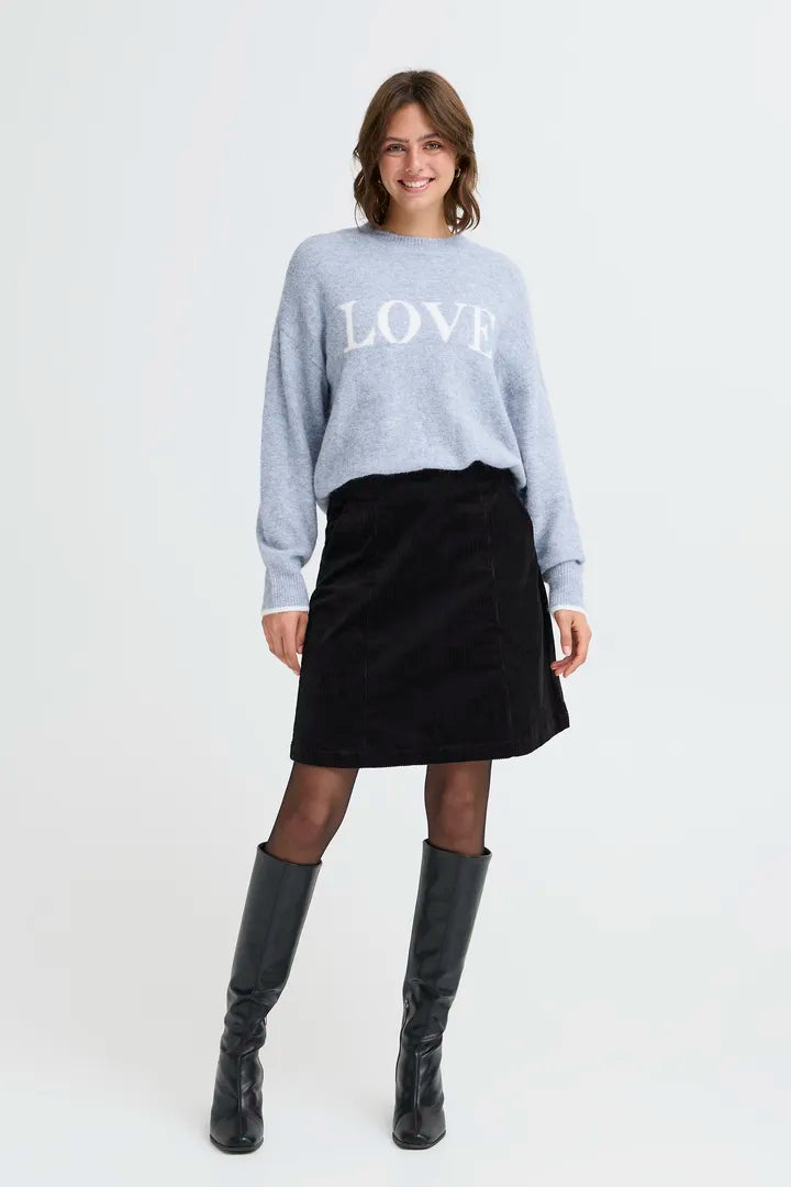 Fransa Baby blue jumper with Love Logo