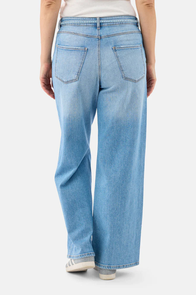 B Copenhagen Premium High Waist Denim Jeans with belt 220080