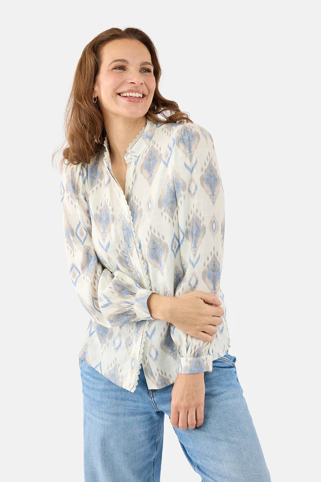 B Copenhagen Long Sleeve Shirt with pretty lace trim 220440