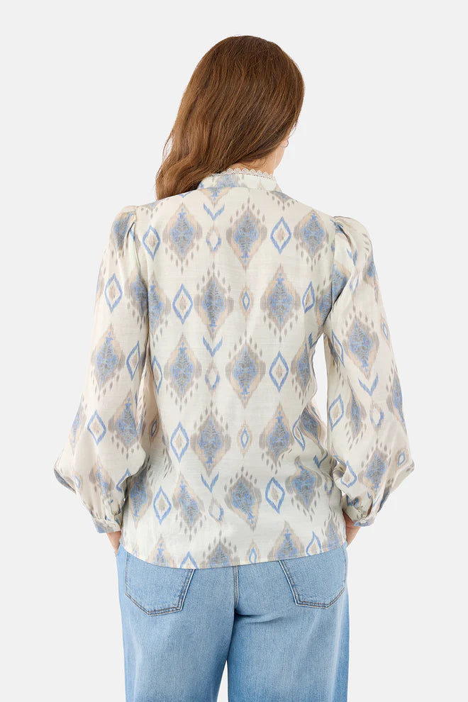 B Copenhagen Long Sleeve Shirt with pretty lace trim 220440
