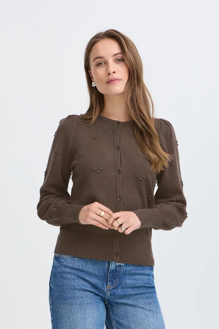 Byoung structured cardigan with deep cuff in Java or Fuchsia 20818444 Aw26