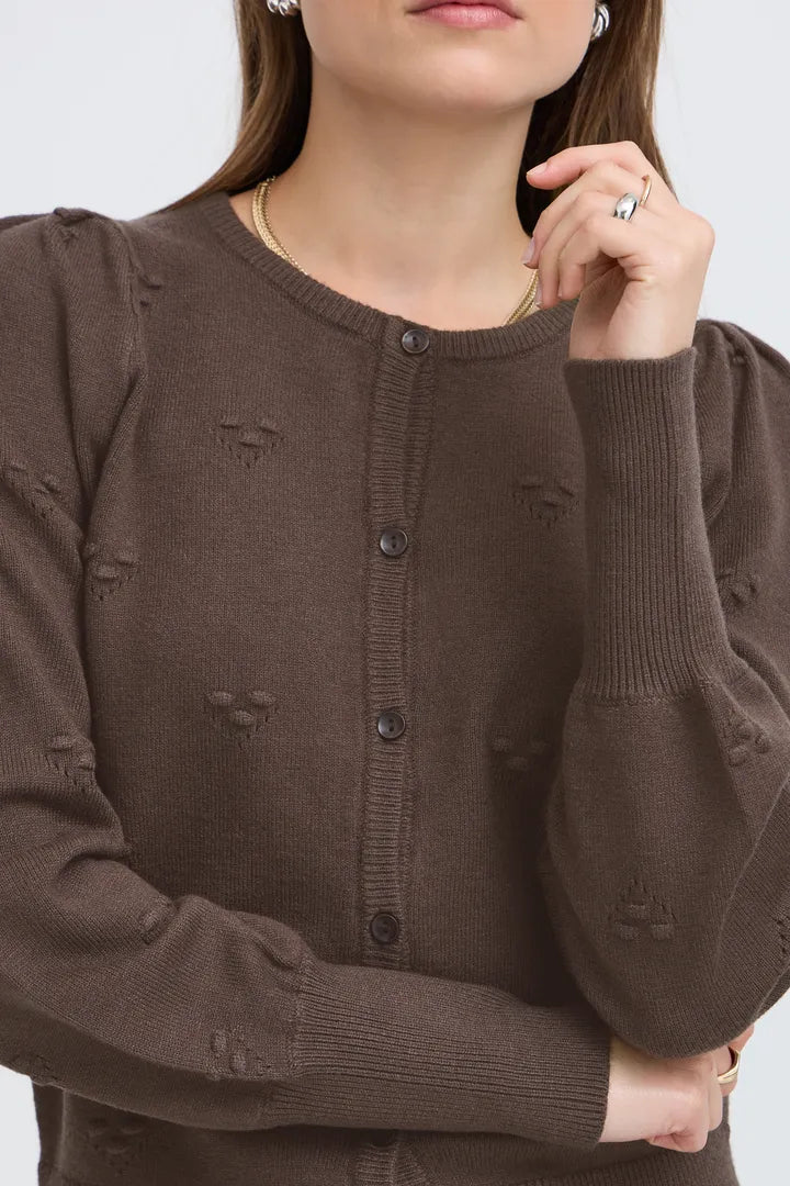 Byoung structured cardigan with deep cuff in Java or Fuchsia 20818444 Aw26