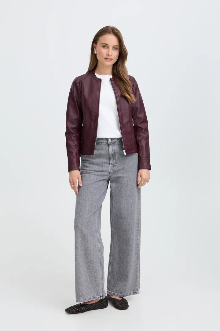 BYoung Faux leather jacket in Fig 20809396 Fig