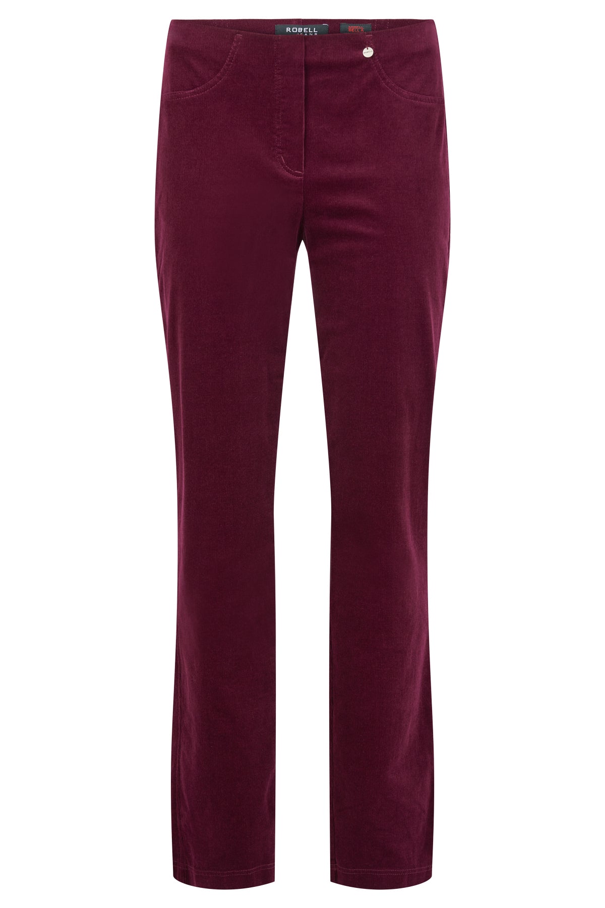 Robell Fine Cord Trousers in Taupe Or Burgundy 52457 54636