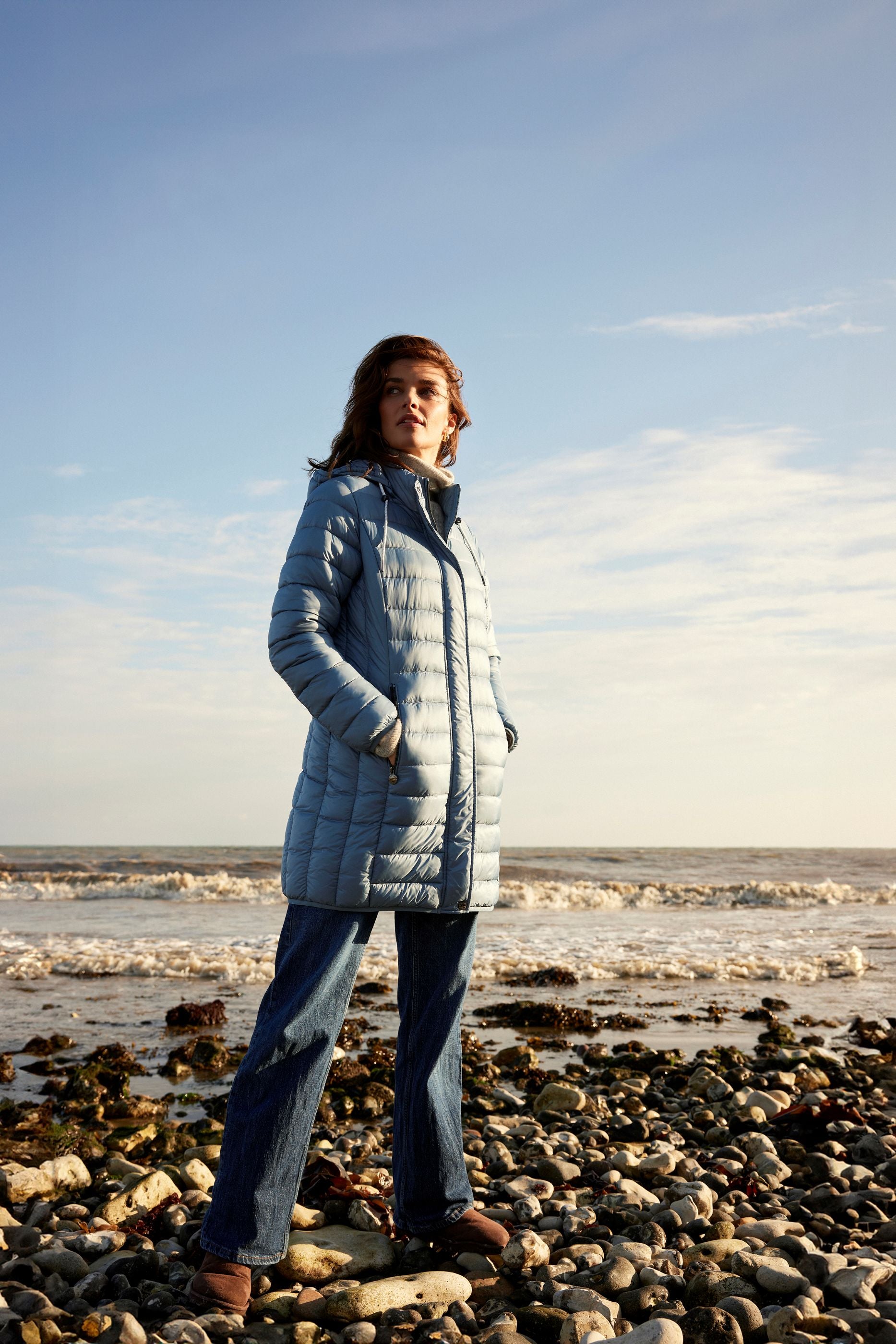 Fransden Superlight weight Quilted Coat with Hood. All Colours