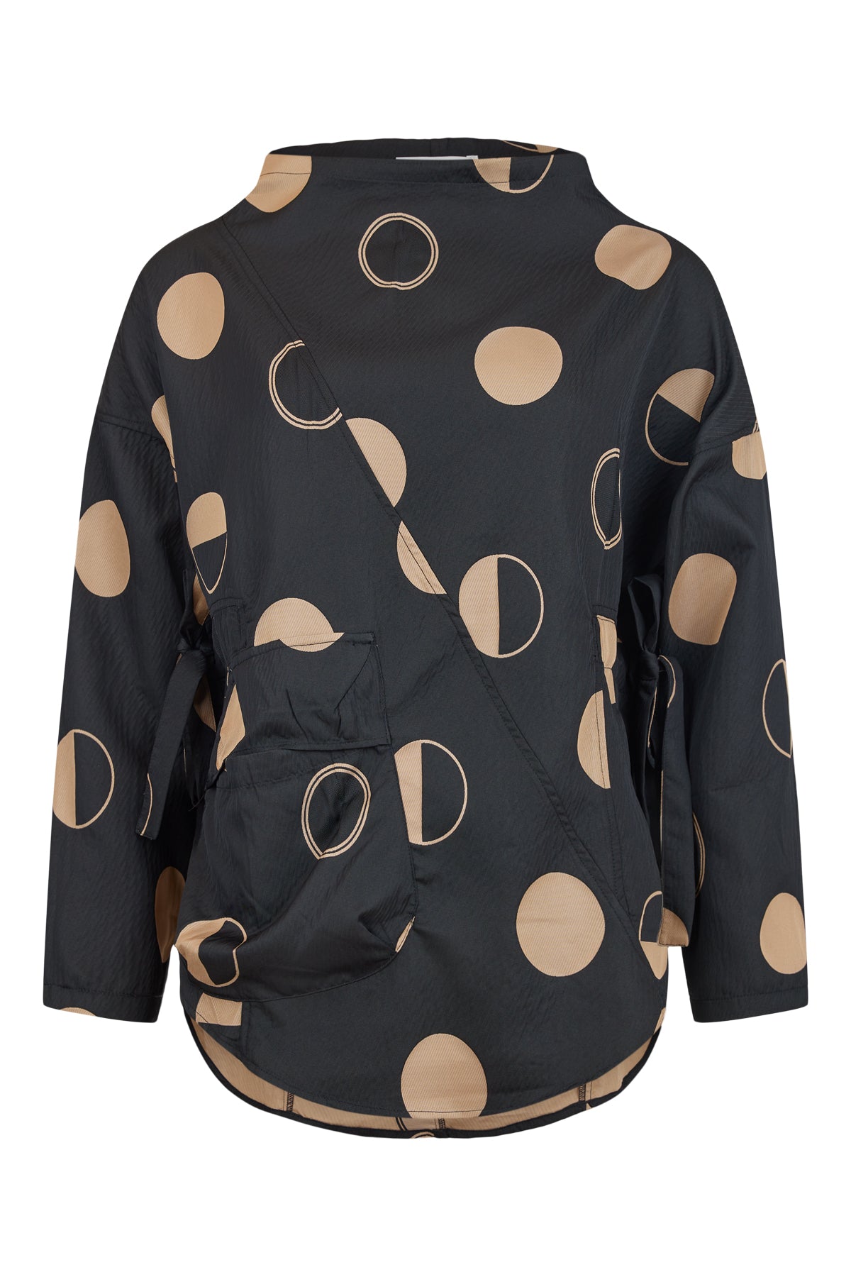 Moon Phase Print Top with Funnel neck ny NOEN 83684