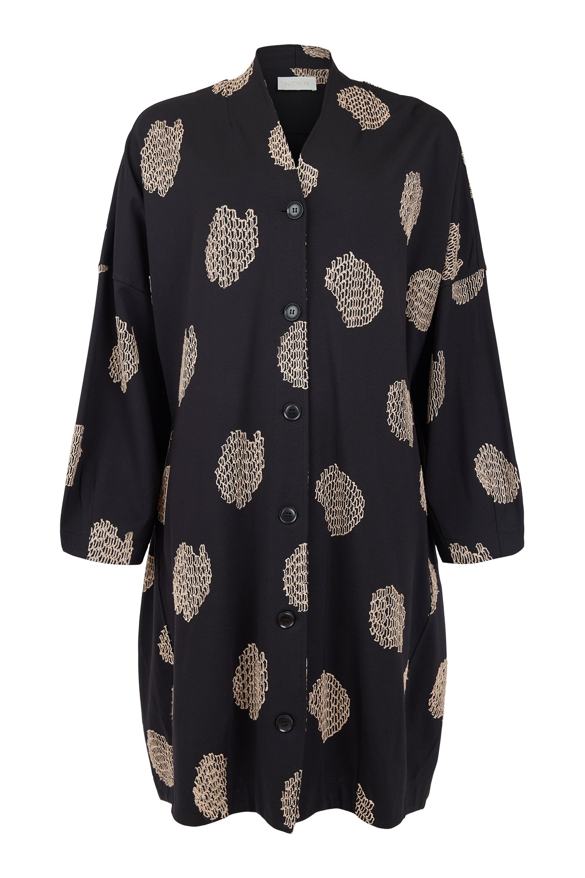 Noen embossed knit coat with pockets 87138