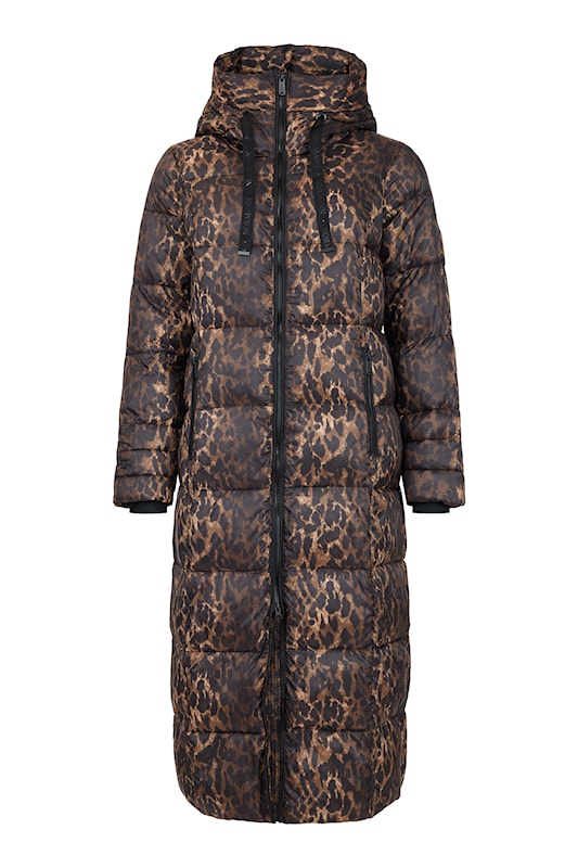 Normann Leopard print long padded Coat 4339 4557