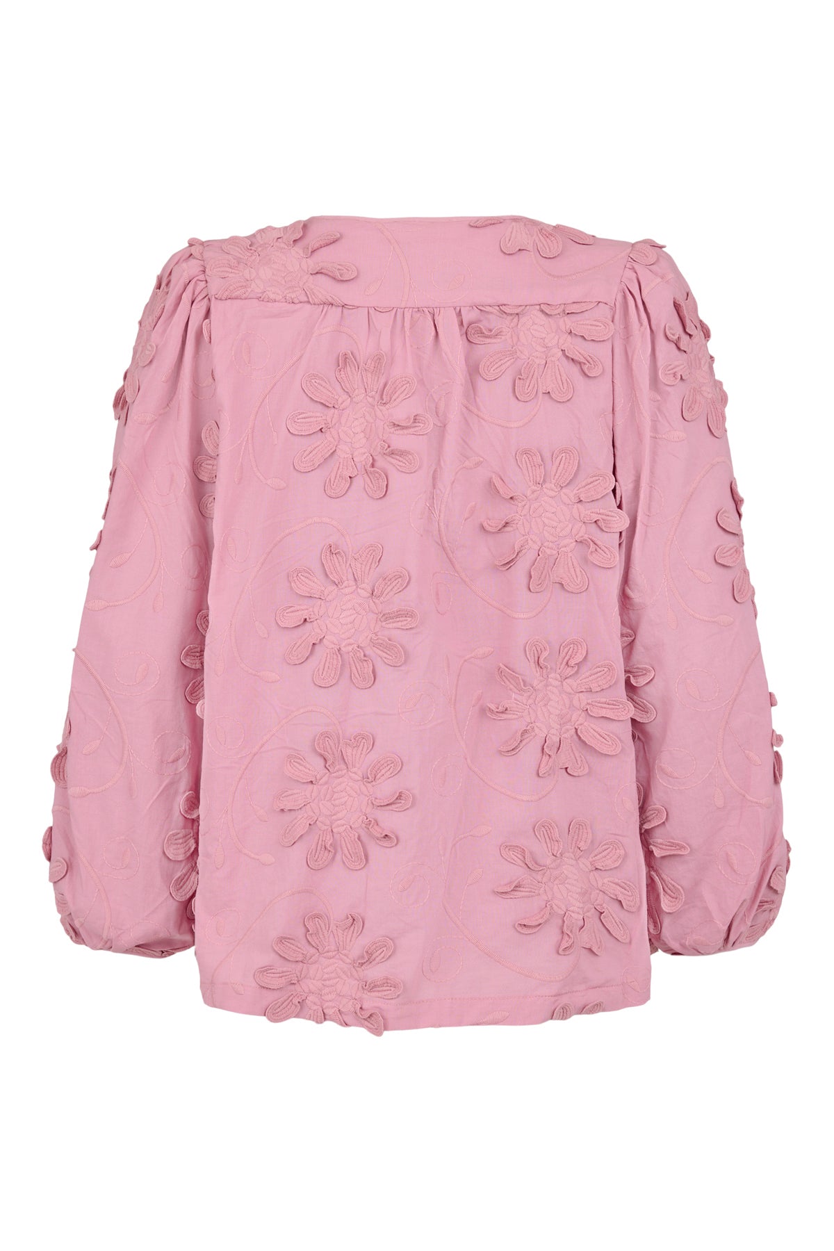 Noen Cotton top with 3D applique in Rose Pink 86307