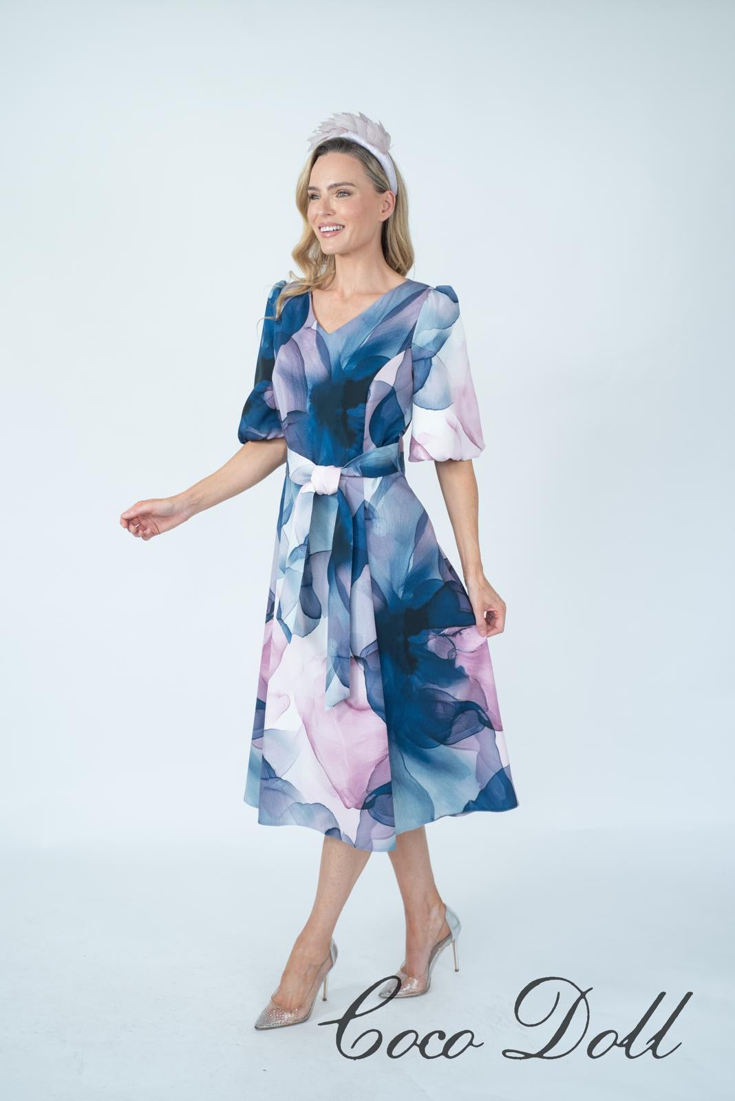 Coco Doll Modi flared dress pink Cd56