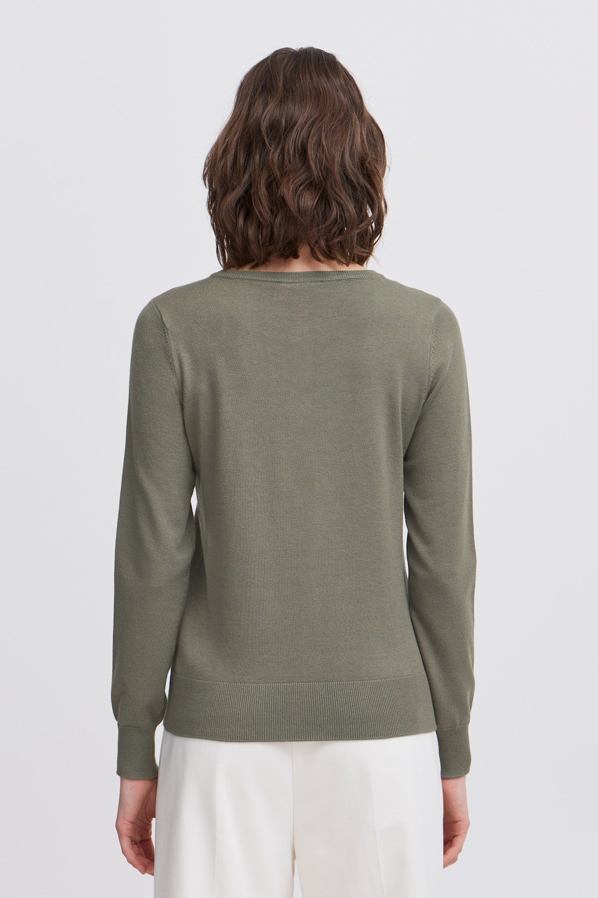 Fransa Basic round neck cardigan 20604187