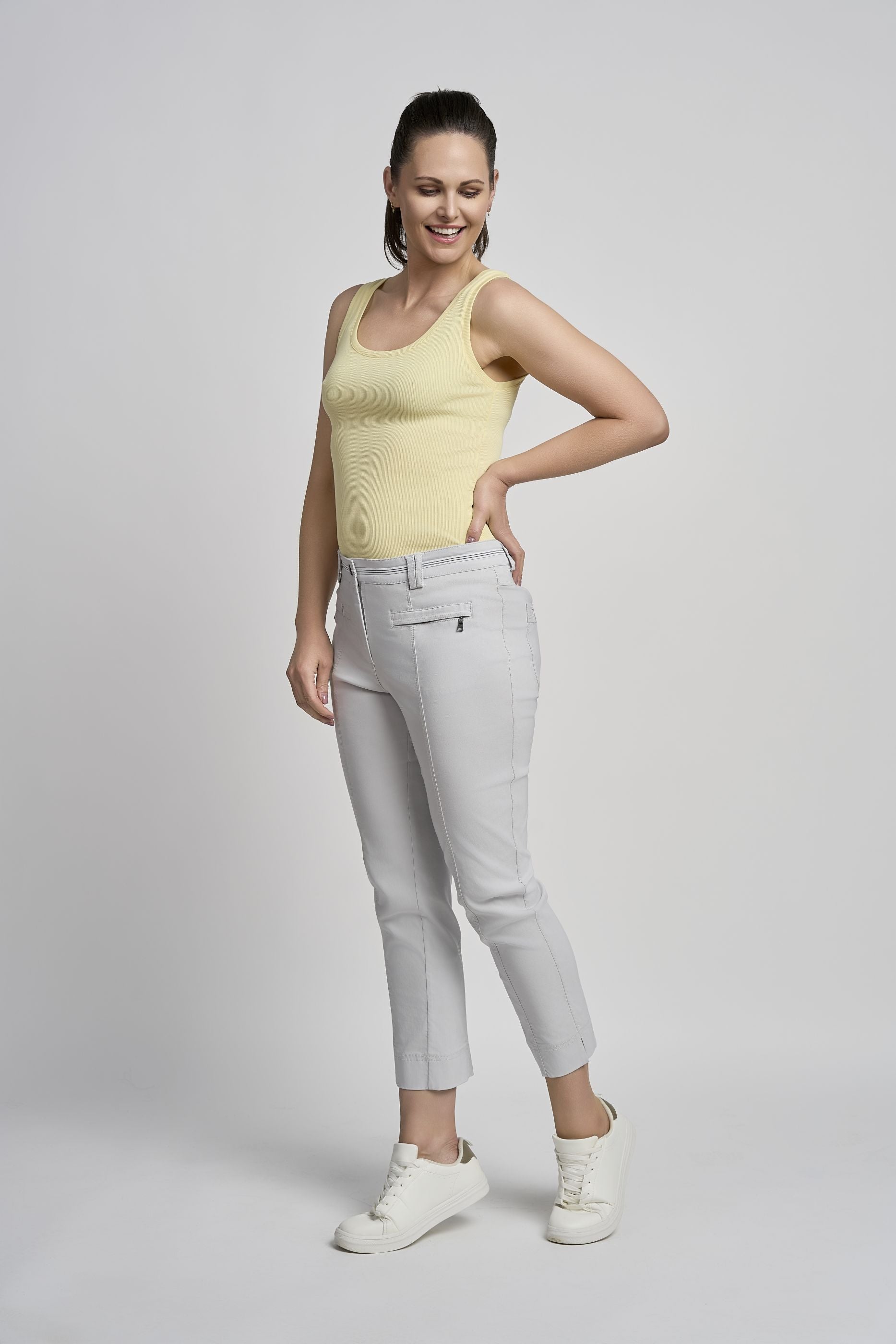 Pinns Audrey stretch trouser with sporty waistband 27" leg 378Ct 26