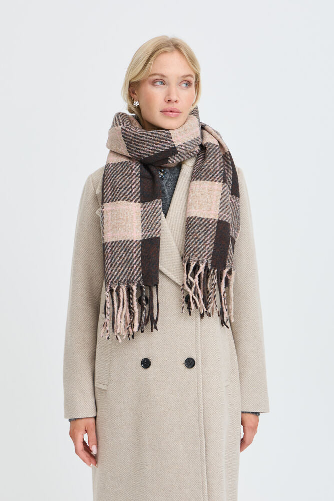 Byoung Long Scarf in Brown and Beige print 20819627