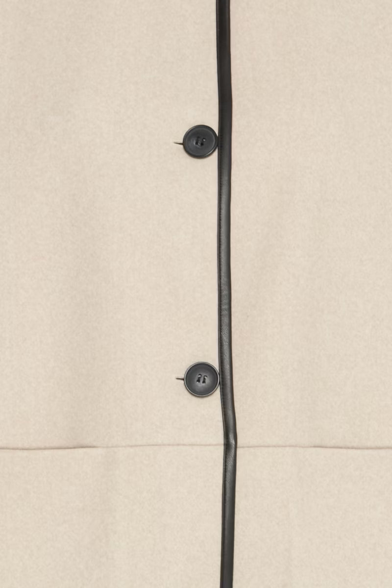Fransa Short sleeve jacket with PU Trim