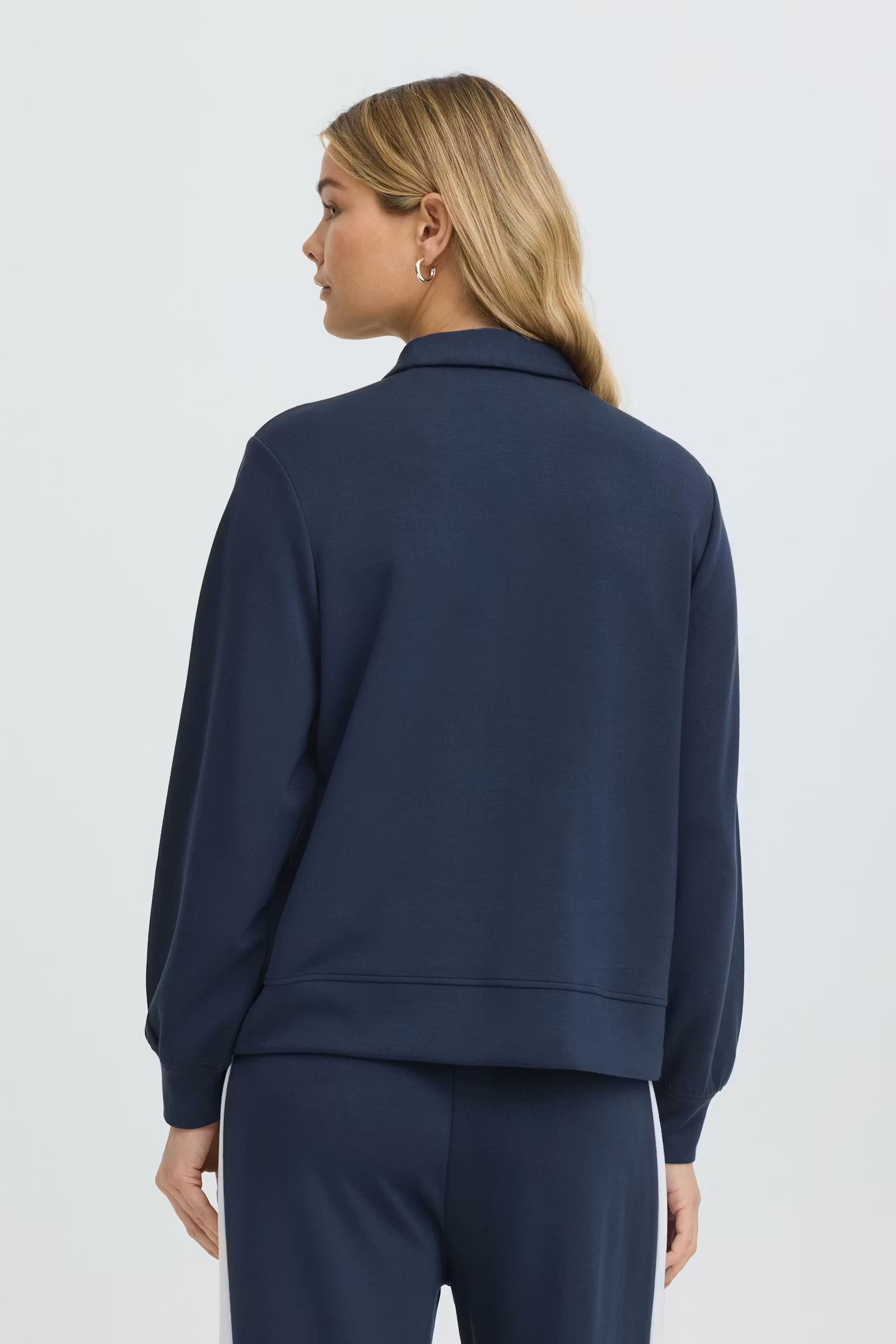 Fransa Button up sweatshirt with collar 20618036