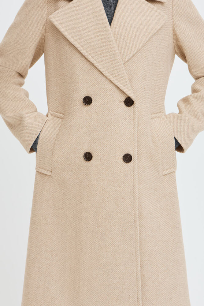 Byoung Wool blend Classic Coat in Sand Melange 20819165