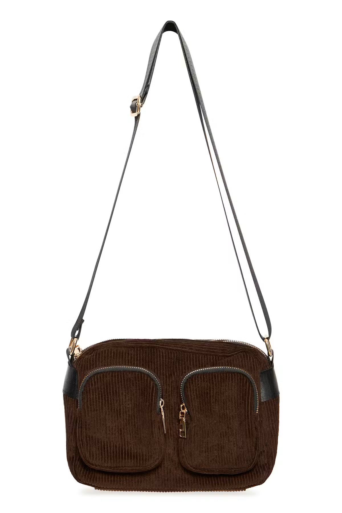 Fransa Cord Crossbody bag in rich Brown 20618347