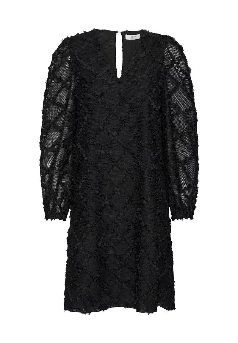 Byoung Black V neck Textured dress